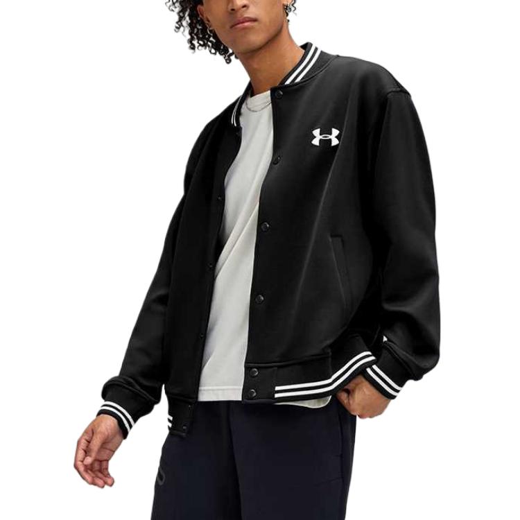 Under Armour SS25 KNIT BOMBER Jackets & Coats Unisex Black 1389368-001