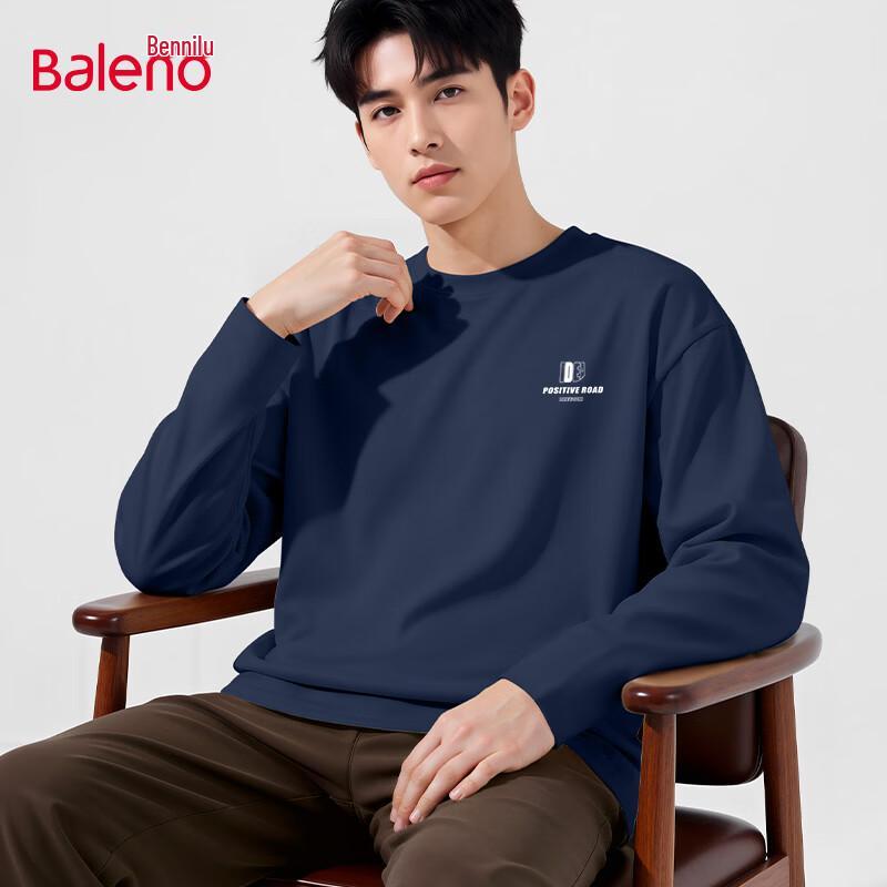 Baleno Men's Heavyweight Cotton Long Sleeve T-Shirt