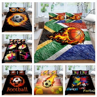 3D fotbalové povlečení v plné velikosti sportovní fotbalový přehoz přes postel