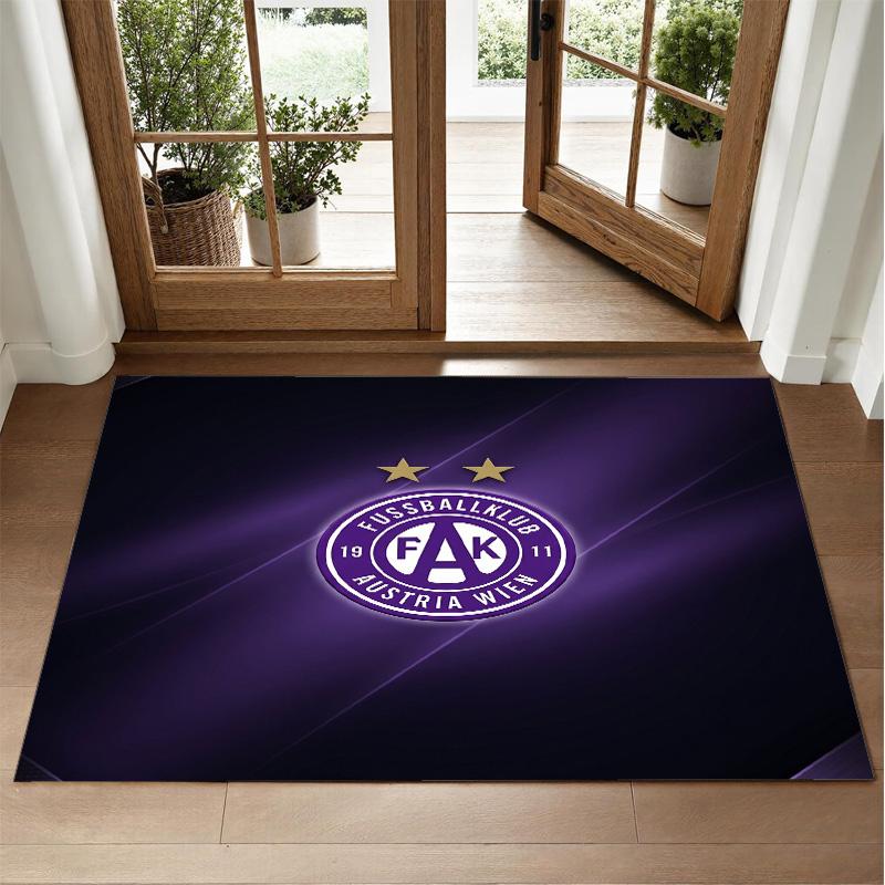 Austria Wien FC Design Crystal Velvet Rug Soft Decorative Mat for Bedroom Entrance