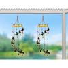Colored Bell Wind Chime, Door/Wall Hanging Decorative Showpiece/ Home Furnishing/Diwali Gift/Corporate Gift (Pack of 2, Peacock)