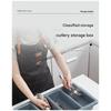 Plastic Silverware Holder with 4 Sections for Home Organization Four Compartments Kitchen Tool Organiser