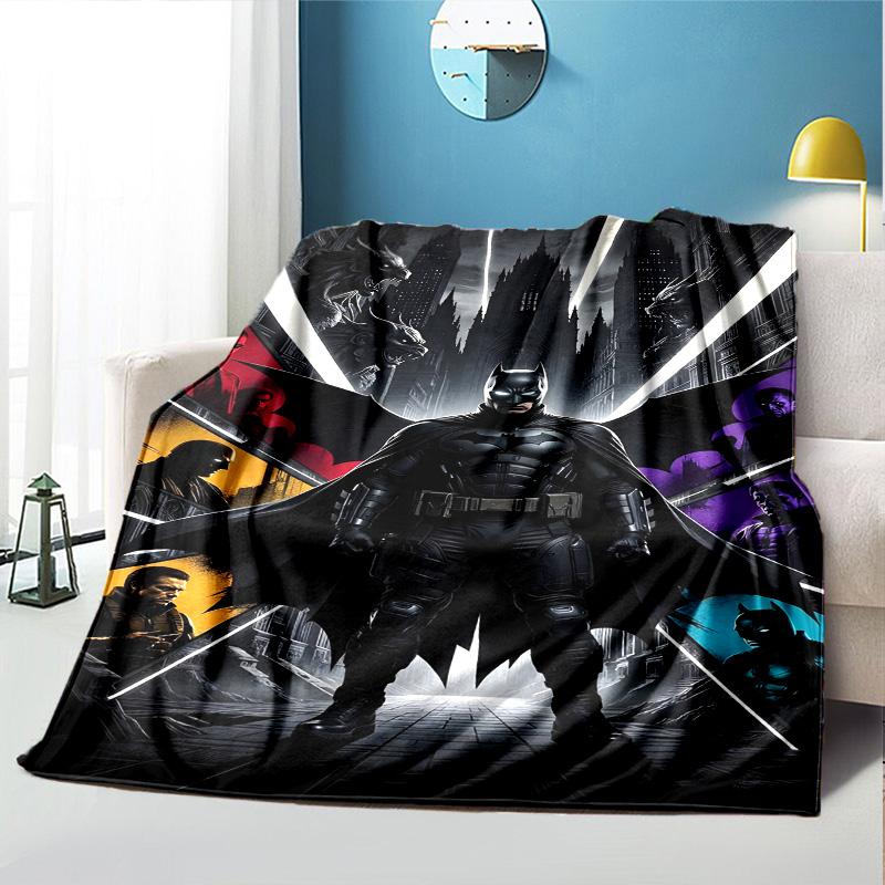 Batman Pattern Blanket for Home Decoration, Bed, Sofa, Car Travel, Camping, Suitable for All Seasons, Birthday Christmas Gift