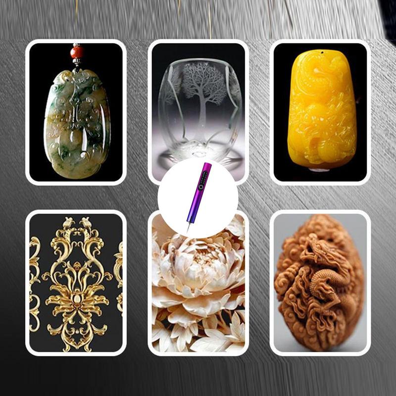 Pencil Grinder Electric Engraving Pen Electric 7 Small Drill Bits 3-Speed Cordless Small Drill Set For Jewelry Wood Metal Stone