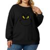 Women's Fashionable Casual Plus-Size Long Sleeve Pullover Printed Sweatshirt