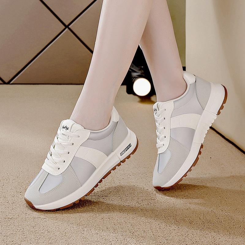 Домашняя спортивная обувь весна и осень новая повседневная кожаная студенческая обувь легкие беговые кроссовки 35
