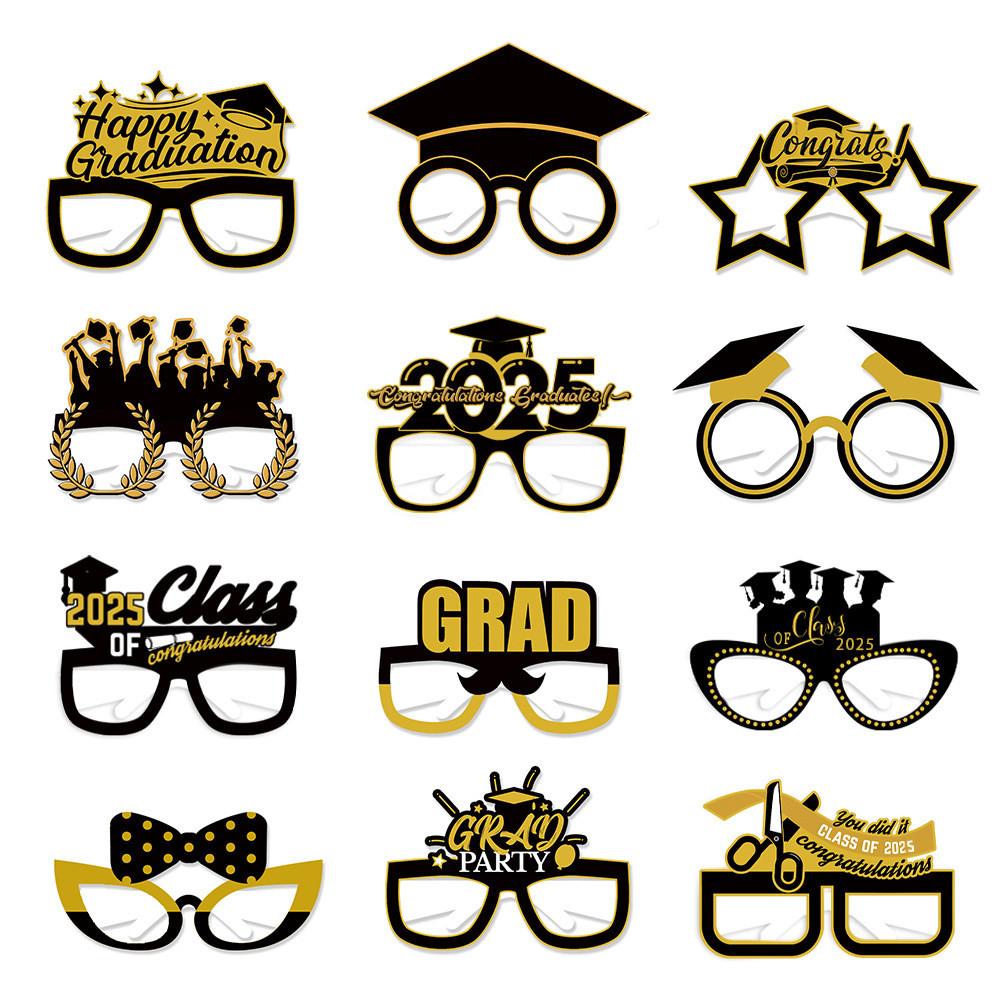 Theme Season Graduation Paper Glasses Event Decorations Photo Props Festive For