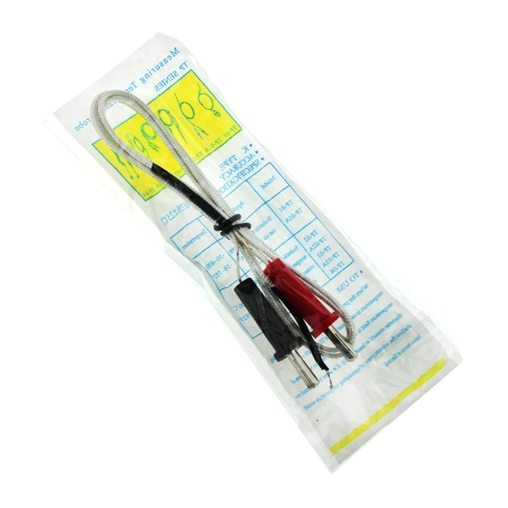 K-type Thermocouple Sensor Digital Probe Tester 100cm 1M Wire Temperature Measuring 1.4cm Interface Temperature Sensor
