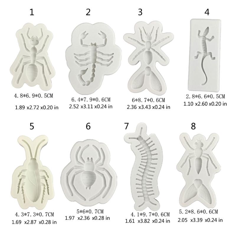 Realistic Insect Silicone Mold For Halloween Decorations Party Props Jewelry Making Tools Reusable Flexible Mould