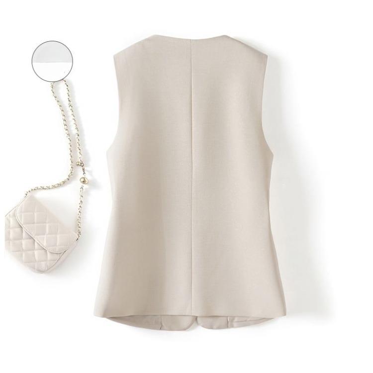 High-End Suit Vest Women New Spring Autumn Light Luxury Unique Slim Fit Waistcoat