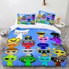 Music Game Sprunki 3D Print Cartoon Bedding Set Soft Comforter Cover Pillowcase Duvet Cover Set Bedclothes for Kids Adults Gift