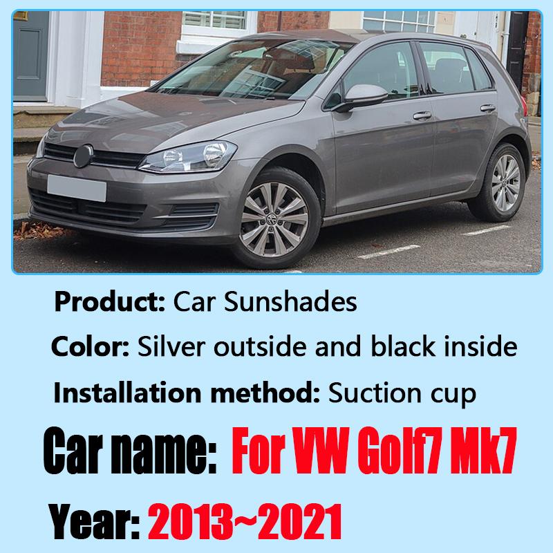 Full Coverage Sunshades For Volkswagen VW Golf 7 Mk7 2013 2014 2015 2016~2021 Car Sunscreen Privacy Blocks Anti-UV AccessoriesWindshield Sunshades 1