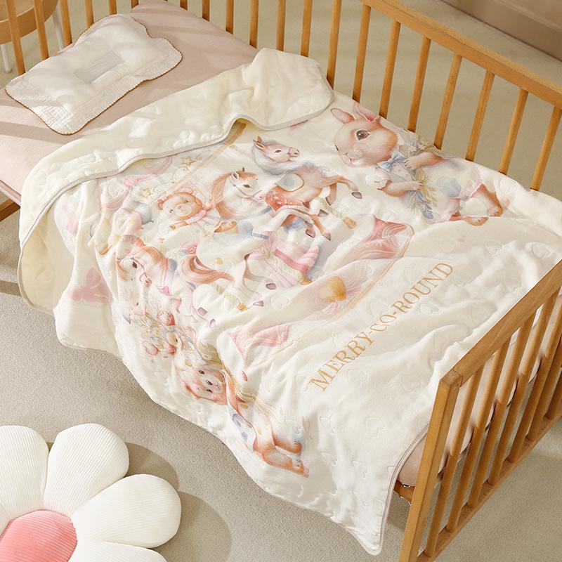 Class A Newborn Bath Towel - Pure Cotton, 6-Layer Gauze, Quick-Dry, Highly Absorbent