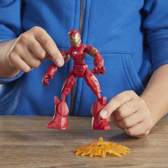 Figurine flexible Iron Man de 15 cm - AVENGERS - Bend &amp; Flex - Extérieur - Mixte