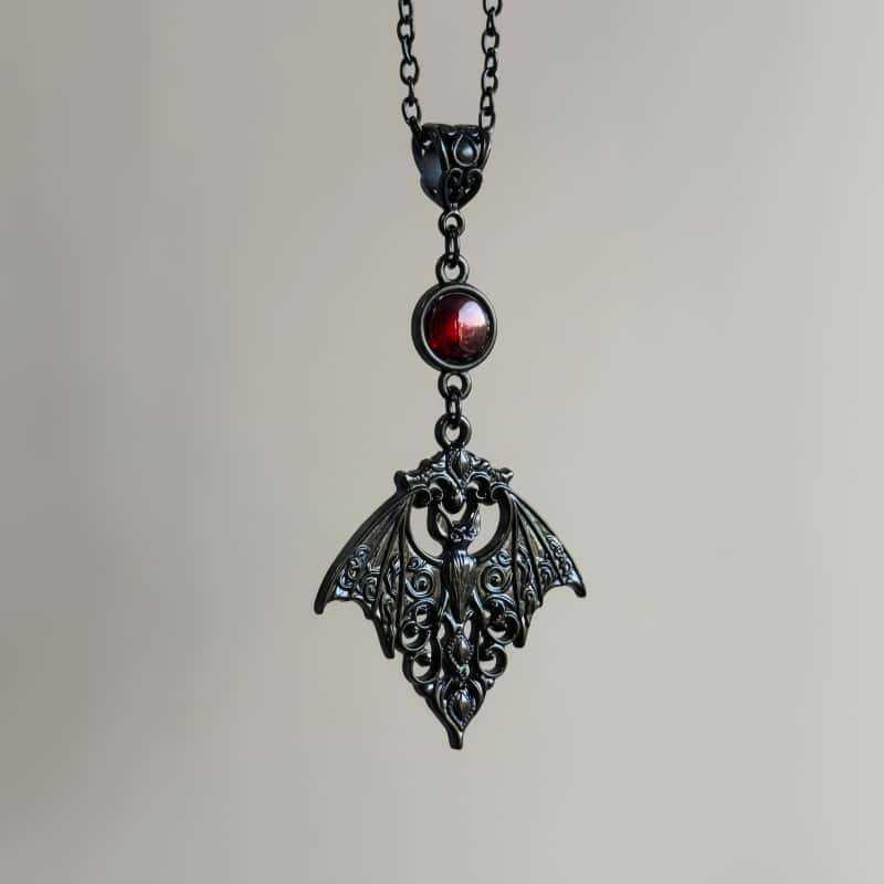 Gotisk Vintage Fladdermus Choker Hänge Halsband För Män Kvinnor Hip Hop Biker Fest Smycken Gåvor