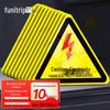 Triangular Electric Hazard Warning Decal Stickers