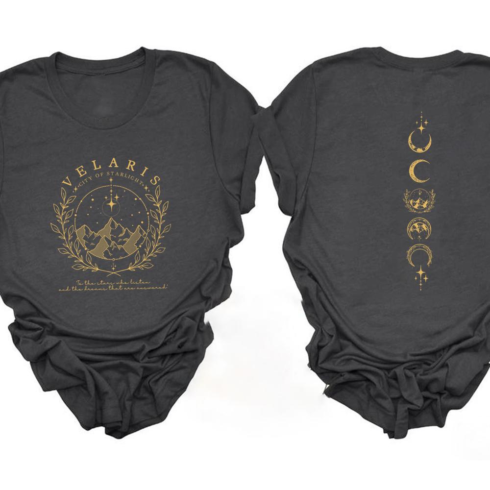 Velaris Hemd Velaris Stadt der Sterne Hemd Die Nachtgericht Hemden SJM Merch ACOTAR T-Shirts Unisex Trendig Harajuku Lässige Oberteile