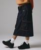 Prenda Color Wash Pocket Denim Skirt Dark Brown