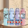 1PC Dual Fish Fishing School Graphic 750ml Color Plastic Water Bottle Leakproof Flip Straw Lid For Sports Office Home Use