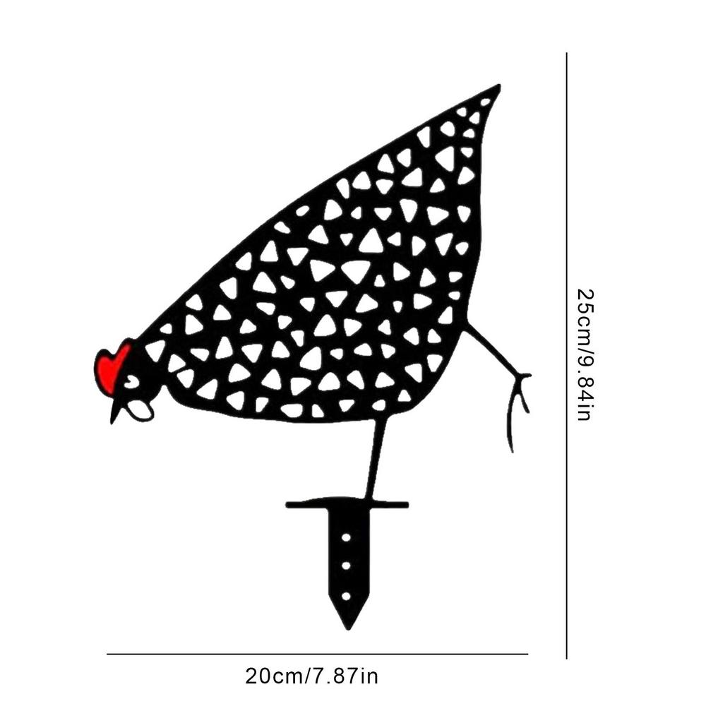 Pohádková zahrada Socha stojícího kuřete kohouta Venkovní kůly Ozdoby na nádvoří Dekor Akryl Dvůr pro slepice Venkovní výzdoba na trávník