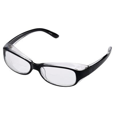 Midori Anzen Vision Verte Protective Glasses UV Size M VD206F, Double-Sided Anti-Fog, Protection, Black,