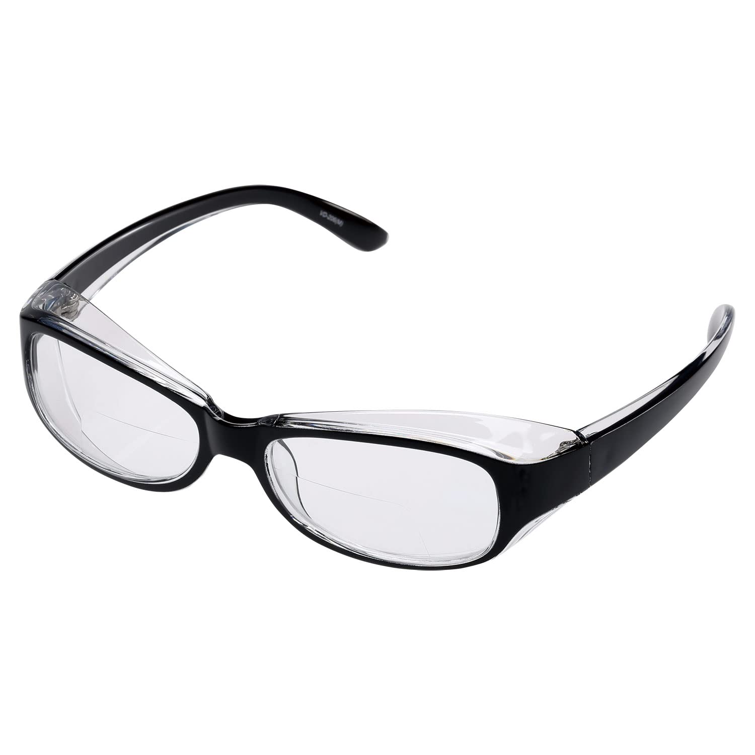 

Midori Anzen Vision Verte Protective Glasses UV Size M VD206F, Double-Sided Anti-Fog, Protection, Black,