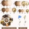 Set Arcadă Garlanadă Balon Maro 153 Bucăți, Dimensiuni Diferite 18 12 10 5inch Latex Maro Nude Confetti Metalic Balon Auriu Potrivit