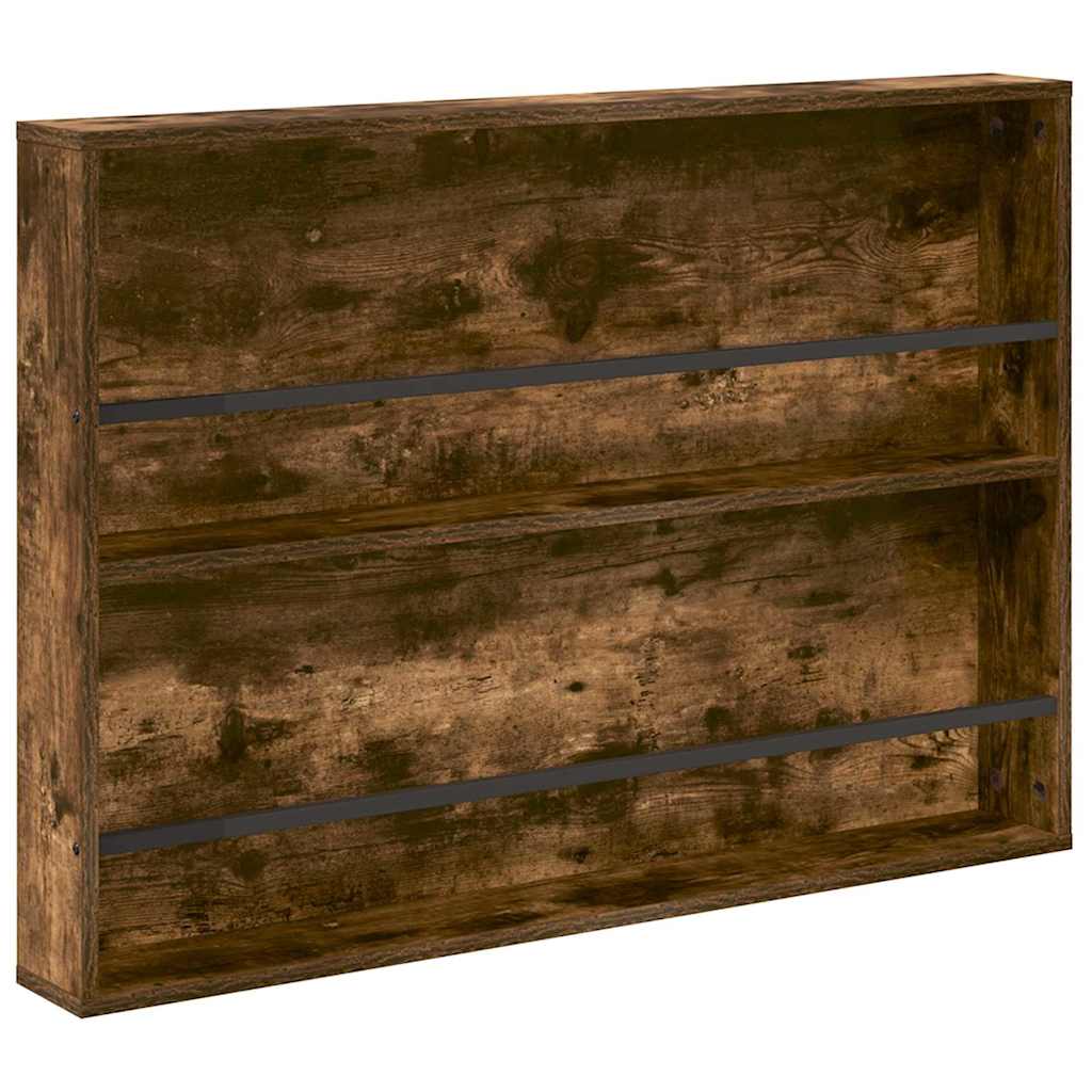 Magazine Shelf Smoked Oak 100 x 12 x 70 cm Wood Based Material