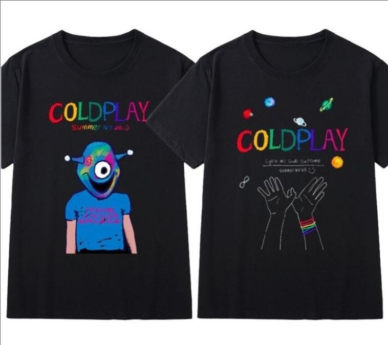 Cold Band Alien Radios Same American Heavyweight Pure Cotton Short Sleeved Shirt Play S