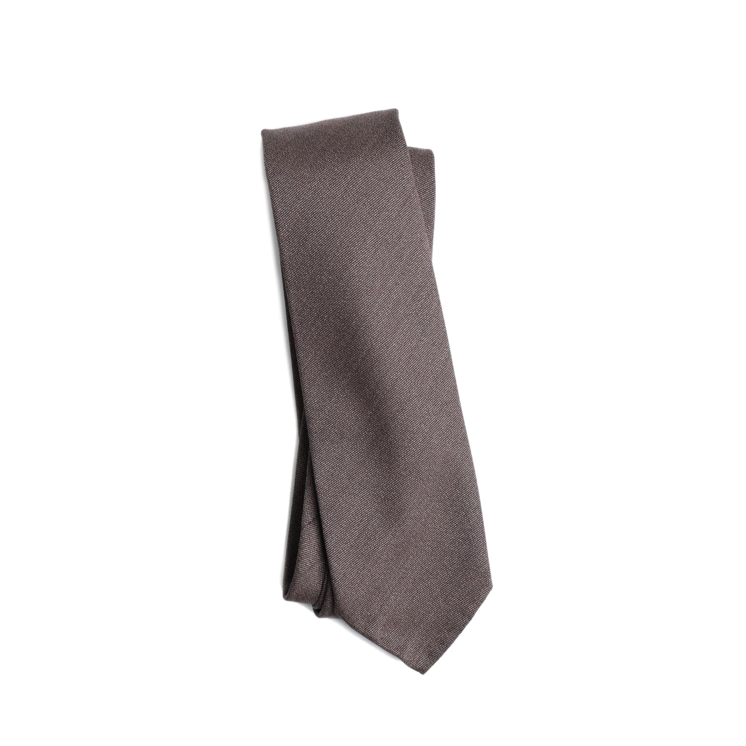 [Y&TAILOR] Necktie [Quattro Piege] Wool CANONICO (Canonico) with interlining, three-fold, hand-rolled, brand Y&TAILOR (Matte Brown)