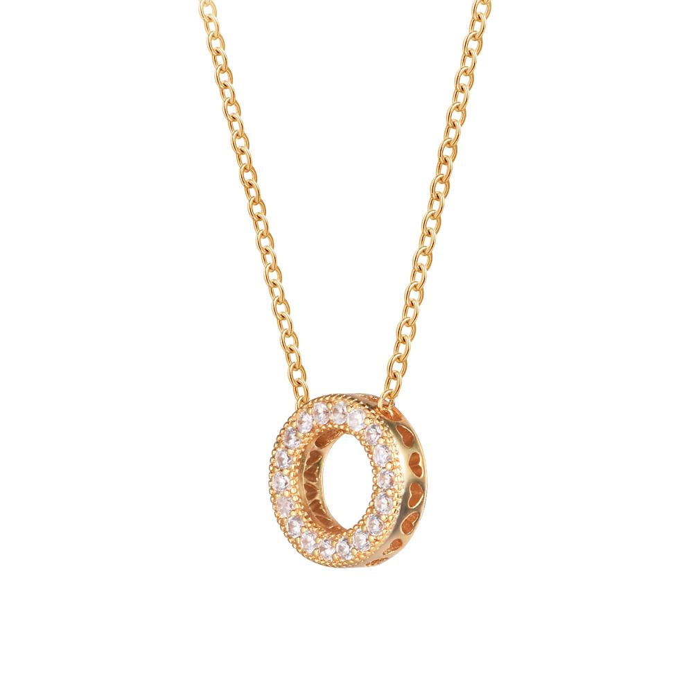 Pave Circle Collier Pendant & Necklace 925 Sterling Silver Necklaces for Women Original Jewelry Gift Colares New