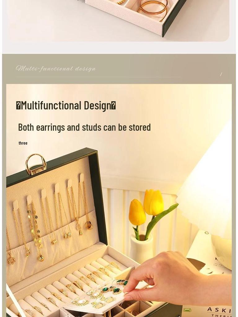 Luxury Anti-Oxidation Jewelry Storage Box: Large Capacity for Rings, Earrings, Necklaces, and Bracelets