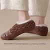 1 Pair Silicone Non-slip Sole Non Slip Floor Socks Fleece Lined Warm Indoor Socks  Winter