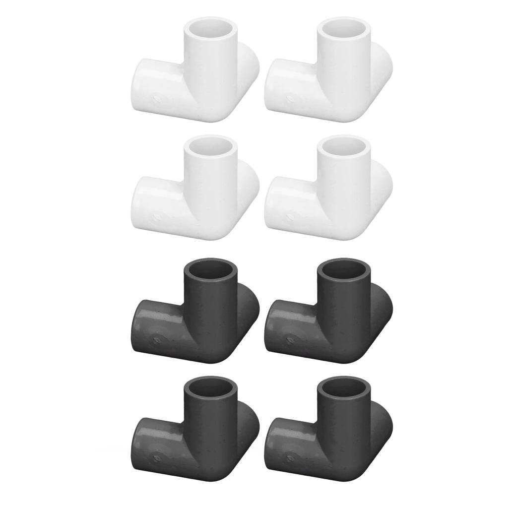 10pcs 3 Way Pipe Fittings PVC Plastic Right Angle Tee Corner Connector 20mm Inner Diameter PVC Elbow Fittings PVC Pipe Connector