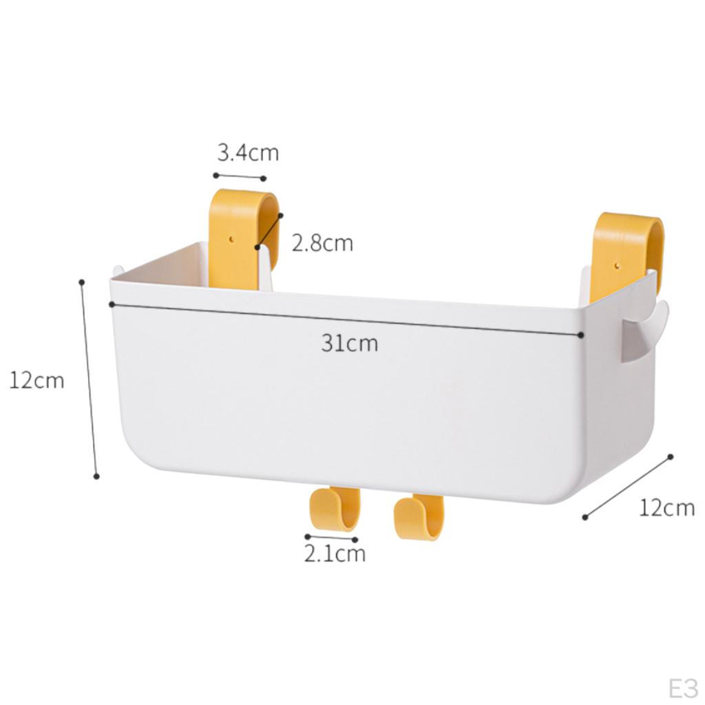 Bedside Hanging Storage Organizer with Hooks for Dorm Room Essentials