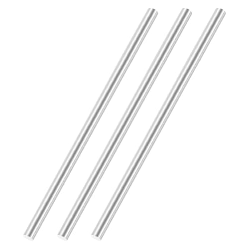 uxcell Aluminum Round Bar, 6061 Aluminum Rod, 12.7mm Diameter, 300mm Length, Lathe Solid Rod, Metal Bar for RC Aircraft Model Cars, DIY Crafts, Pack o