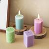 3D Geometric Silicone Candle Mold Texture Cylindrical Soap Mold DIY Nordic Style Aromatherapy Candle Mold Home Decoration