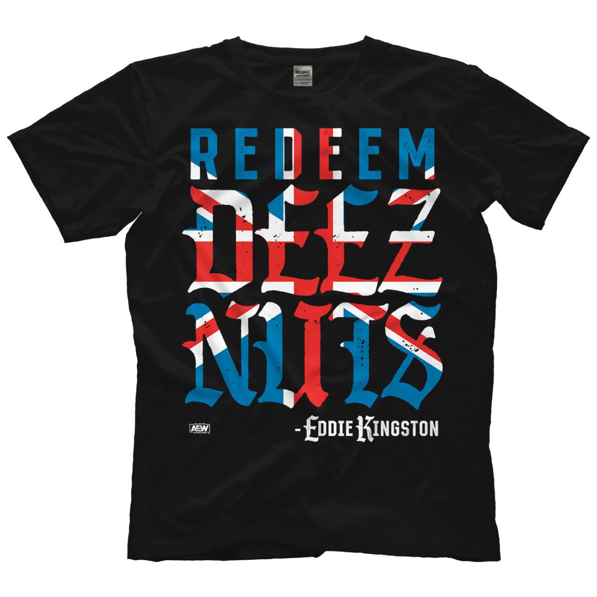 Eddie Kingston - Redeem Deez Nuts UK AEW Official T-Shirt S разноцветный
