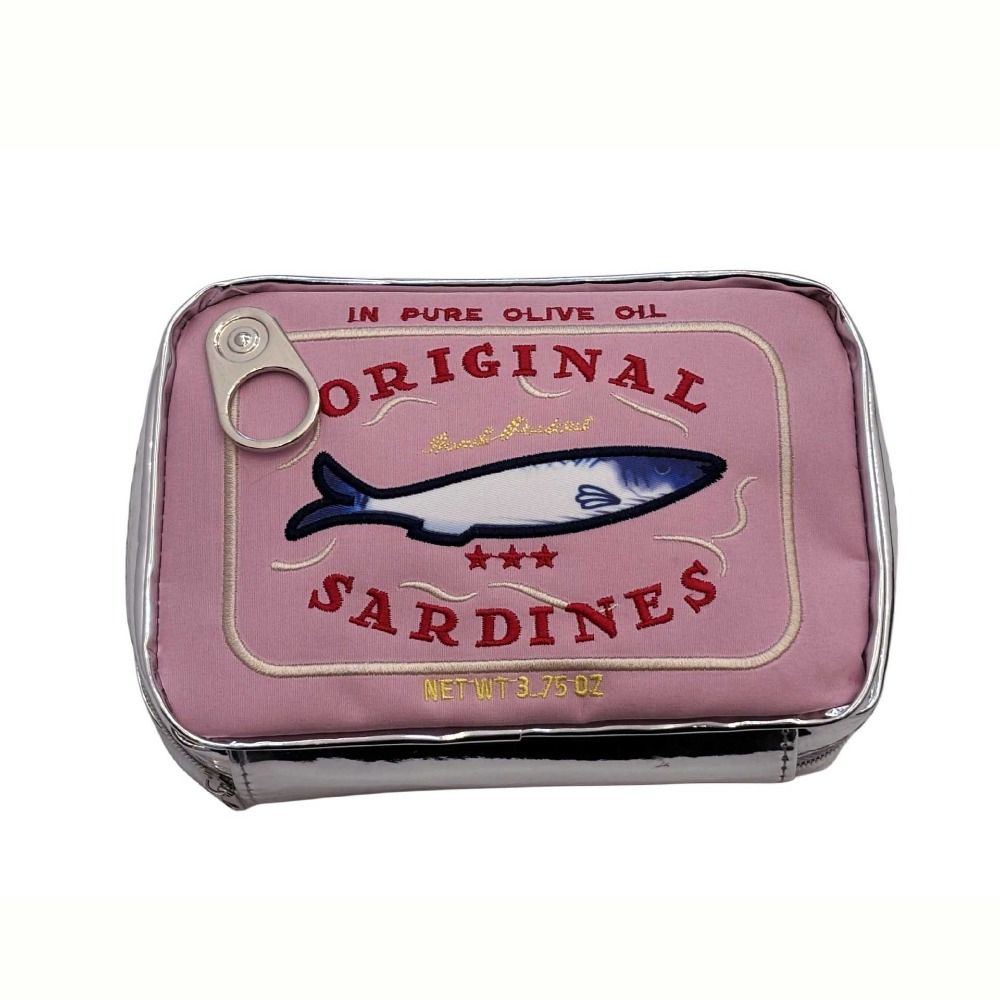 

Fashion Canned Makeup Bag Cute Bath Wash Bag New Travel Cosmetic Bag розовый