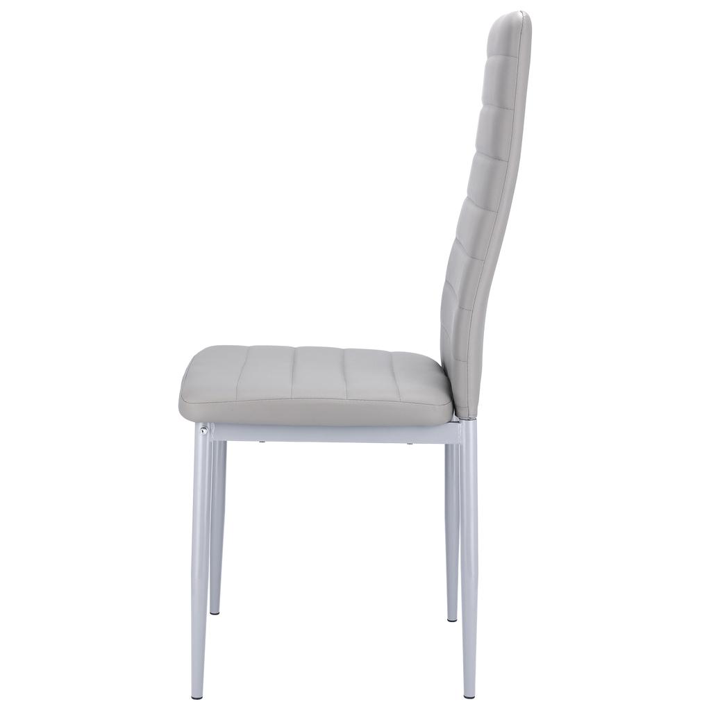 6 X VERUM Chair, Gray Eco-leather