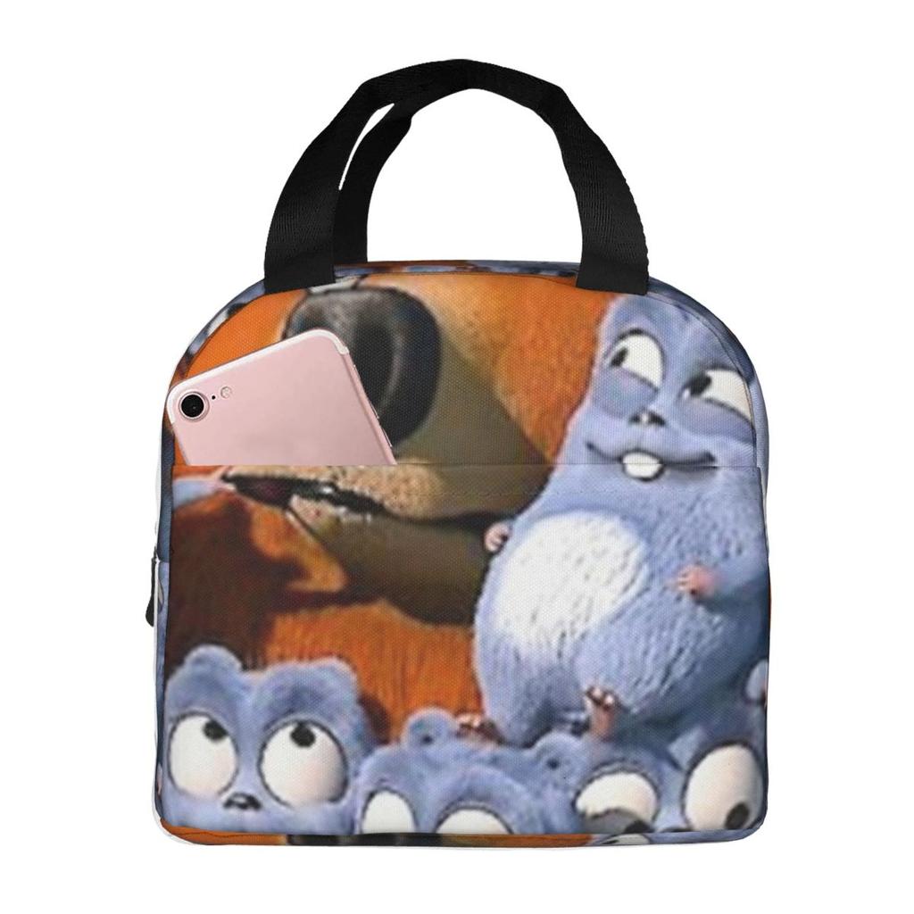Grizzy und die Lemminge Isolierte Lunchtasche für Kinder Schul-Kühltasche Thermische Lebensmittelbox Tragbare Lunchboxen Behälter