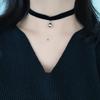 Fashionable, Sweet and Cute Black Velvet Strap Choker Collar, Bell Pendant, Necklace, Women's Accessory Jewelry
