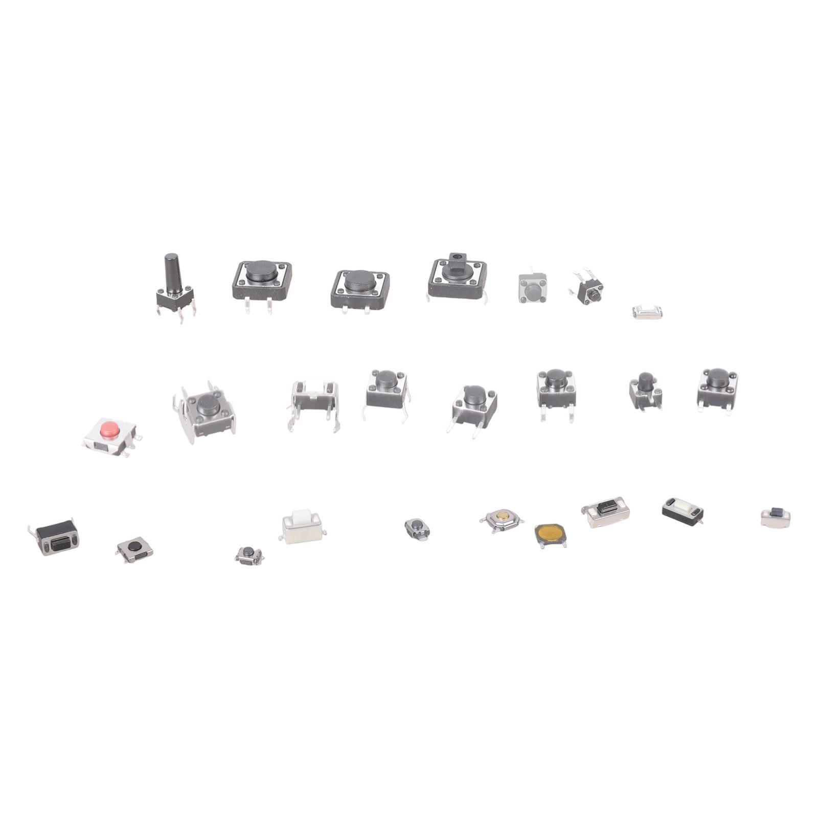 

Versatile 250PCS Touch Button Switch Assortment Reliable Button Switches Kits for Cameras Computers Game Consoles