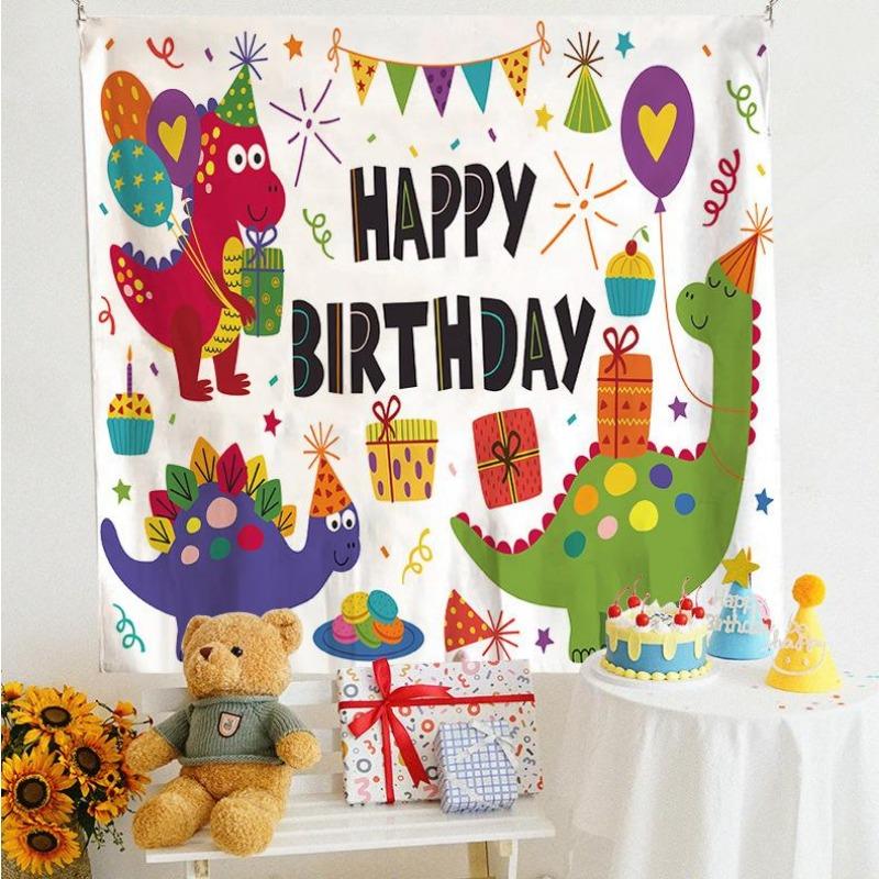 Birthday Party Decoration Tapestry Photo Background Cloth Ins Hanging Cloth Children's Meeting Scene Arrangement Background Wall Photo