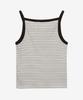 MIND BRIDGE WOMEN [W] Boat Neck Ribbed Stripe Top - 2 Colors