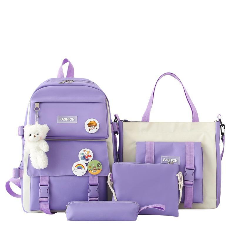 

TS JYL laptop bag,Custom 4 Sets Student Girl Large Logo Backpack Junior Senior Outdoor OneSize фіолетовий