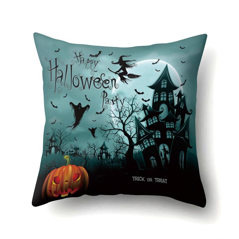 Halloween Polyester Pillowcase Car Pumpkin Sofa Cushion Cover Office Home Living Room Pillowcase