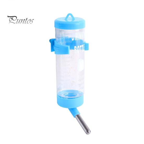 

125/500 мл бутылка для воды для хомяка со шкалой, герметичный питьевой фонтанчик, подвесной диспенсер, автоматическая подача 125ml синий