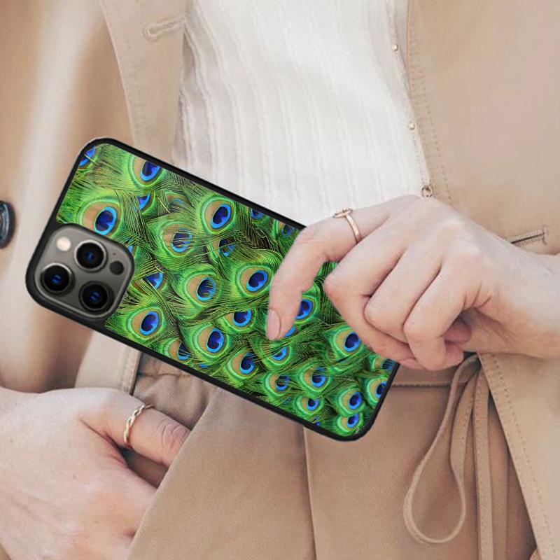 Peacock Feathers Magnetic Phone Case For APPLE iPhone 17 Air 16 14 13 12 Pro Max 15 Plus Wireless Charge With MagSafe Cover