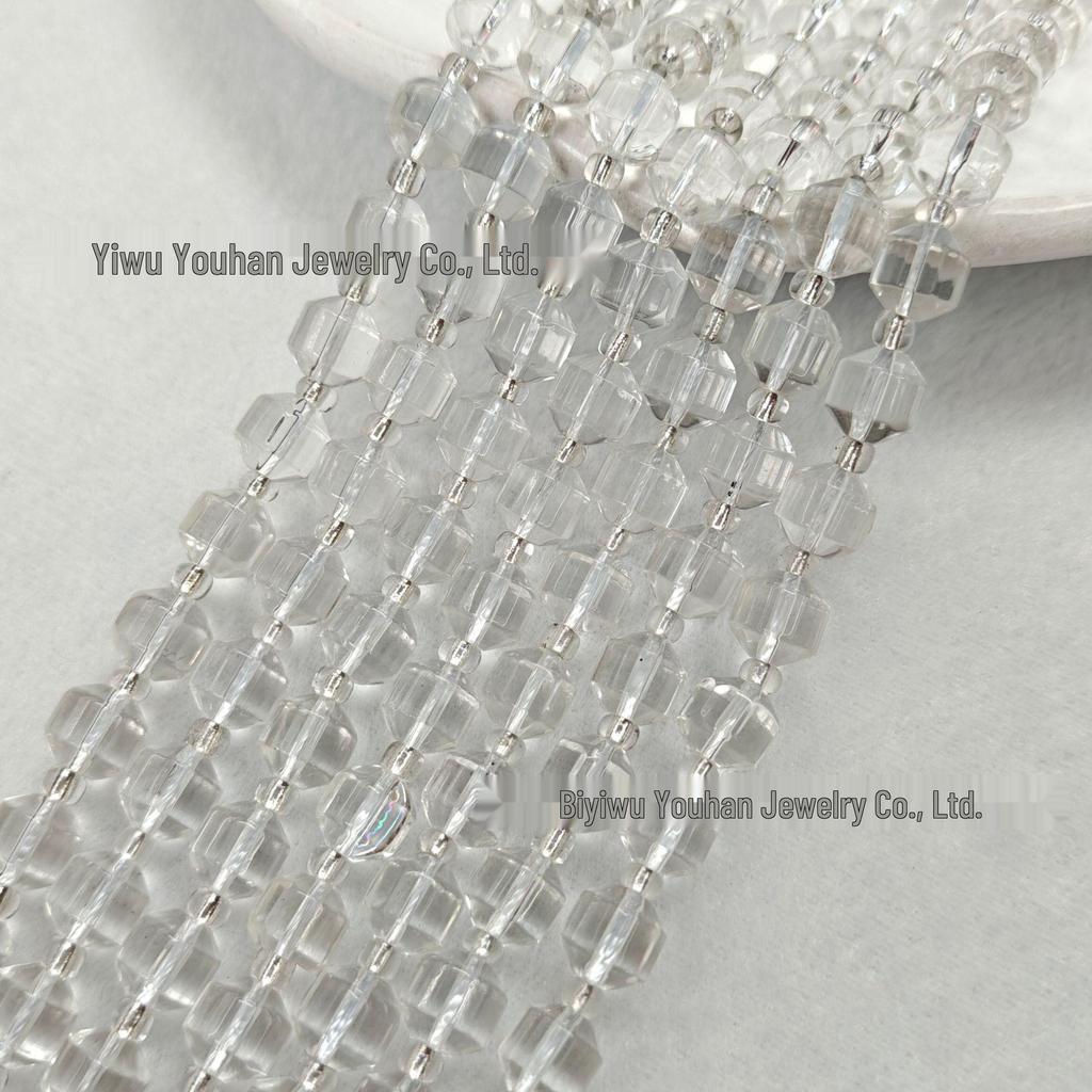 Lulutong Facettierte Natürliche Tigerauge-Achatperlen Armband Halskette